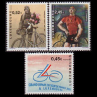 LUXEMBOURG 2002 - Scott# 1095-7 Bicycle Race Set Of 3 MNH - Neufs