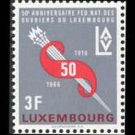 LUXEMBOURG 1966 - Scott# 435 Workers Fed. Set Of 1 MNH - Neufs