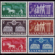 LUXEMBOURG 1951 - Scott# 272-7 United Europe Set Of 6 LH - Ungebraucht