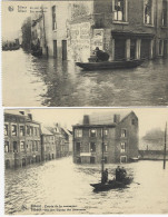 TILLEUR : Inondations 1925-1926 - 2CP Présentant Une Belle Animation - Saint-Nicolas