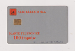 ALBANIA -   Grey Definitive Chip Phonecard - Albanië