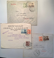 Egypt Three Covers ALEXANDRIA/CAIRO 1946-1948>Graz AUSTRIA/Österreich (air Mail Par Avion Brief Cover Lettre - Brieven En Documenten