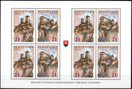 2007 Slovacchia, Rocche Di Libertà Congiunta Con San Marino, Foglietto Nuovo (**) - Unused Stamps