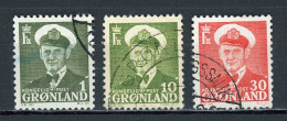 GROENLAND - FREDERIC IX - N° Yvert 19+21+23B Obli. - Usati