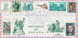 Spain Air Mail Cover Sent To Denmark Fuengirola 3-8-1971 With A Lot Of Stamps - Lettres & Documents