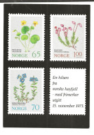 Norway  1973  Card With Imprinted Stamps Mountain Flowers   Mi 671-673 - Brieven En Documenten