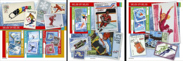 Guinea Bissau 2021, Olympic Winter Stamps, Hockey, Skiing, 3val In BF+2BF - Hockey (Ice)