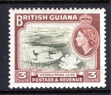 British Guiana 1954-63 QEII Pictorials - 3c Water Lilies HM (SG 333) - Guyana Britannica (...-1966)