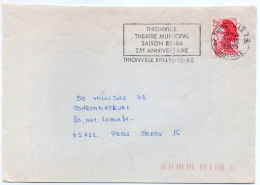 1985 - THIONVILLE PPAL - Théâtre Municipal 25e Anniversaire - Tijdelijke Stempels