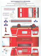 DECOUPI VEHICULE DE PREMIER SECOURS PS 3 SAPEURS POMPIERS DE PARIS MAQUETTE A DECOUPER - Andere & Zonder Classificatie