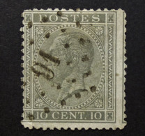 België - Belgique - Profiel Links/Gauche - 1865 - 1866  COB N° 17 - 10 C - Obl. - Bureau 91 - Couillet - Brede Rand - 1865-1866 Perfil Izquierdo