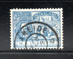 Nederland 1907 Zegel 87 De Ruyter Met Grootrondstempel Ameide - Oblitérés