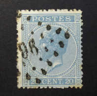 België - Belgique - Profiel Links/Gauche - 1865 - 1866  COB N° 18 - 10 C - Obl. - Bureau 96 - Dinant - 1865-1866 Perfil Izquierdo
