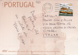 Philatelic Postcard With Stamps Sent From PORTUGAL To ITALY - Lettres & Documents