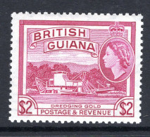 British Guiana 1954-63 QEII Pictorials - $2 Dredging Gold - Deep Mauve - MNH (SG 344) - Guyana Britannica (...-1966)