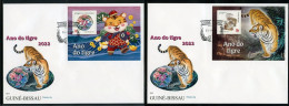 Guinea Bissau 2021, Year Of The Tiger1, 2BF In 2FDC - Chinees Nieuwjaar