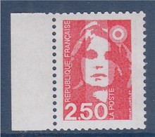 Marianne De Briat, Dite Du Bicentenaire, 2.50f Rouge N°2715  Avec Bord De Feuille Issue D'un Carnet - 1989-1996 Marianne (Zweihunderjahrfeier)