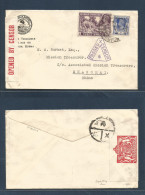 BURMA. 1941 (March 15) Rangoon - Shanghai, China (Japanese Occup) Multifkd Env + Depart Censored, Envelope Missionary Ma - Burma (...-1947)