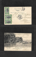 BELGIAN CONGO. 1900 (4 May) Thysville - France, Vosges (28 May) Multifkd Ppc (x3) 5c Green, Tied Cds. Fine. Via Matadi. - Other & Unclassified