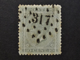 België - Belgique - Profiel Links/Gauche -  COB N° 17  - Bureau 317  - Roux - 1865-1866 Perfil Izquierdo