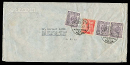 ANDORRA. 1950 (17 Dic). A La Vieja - USA. Via Aerea Tarifa 8ptas 5c Incl Sello Franco España 4ptas Mixto. - Other & Unclassified