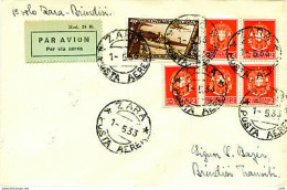 Zara/Brindisi Del 1.5.33 - Primo Volo Bayer - Poststempel (Flugzeuge)