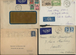 ALGERIE - LOT  DE 5 LETTRES AFFRANCHISSEMENT DIVERS - ANNEES 1940 A 1952 - Collections, Lots & Series