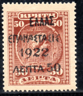 2690.GREECE,1923. 1922 REVOLUTION 50L/50L NEVER ISSUED HELLAS 459 MNH.NOT GENUINE, PRIVATELY MADE, SPACE FILLER - Ongebruikt