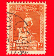 TURCHIA - Usato - Francobolli Stampa Di Londra - Leggende - Boz Kurd E Il Lupo - 20 - Used Stamps