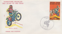 Enveloppe  FDC  1er  Jour  TERRITOIRE  FRANCAIS   Des   AFARS  Et  ISSAS     MOTO - CROSS    1977 - Autres & Non Classés