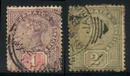 1889 JAMAICA SET OF 2 USED STAMPS (Michel # 23,24) - Jamaica (...-1961)