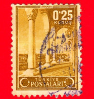 TURCHIA - Usato - 1943 - Architettura - Vedute Di Città - Ankara - 0.25 - Used Stamps