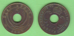 British East Africa 5 Cents 1942 Five Cents Afrique Orientale Britannique Africa Orientale - Britische Kolonie