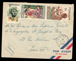 Polynésie - Lettre Pour Paris De 1959 Avec YV PA 1 & 2 + YV 5 - Lettres & Documents