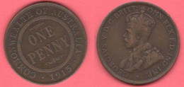 Australia ONE PENNY 1915 H Australie King Georgius V° Bronze Coin - Penny
