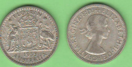 Australia Florin 1959 Queen Elizabeth Silver Australie  K 60 - Florin