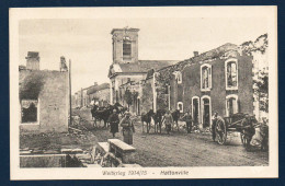 55. Hattonville (Vigneulles-les-Hattonchâtel). Weltkrieg 1914-15. Eglise St. Sébastien En Ruines, Soldats Allemands. - Vigneulles Les Hattonchatel