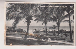 LUMMUS PARK  MIAMI BEACH  FLORIDA  VG  1947  NO STAMP - Miami Beach