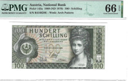 Austria 100 Schilling 1969 (70) P145a Graded 66 EPQ Gem Uncirculated By PMG - Austria