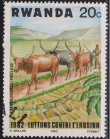 1983 Ruanda ° Mi:RW 1224, Sn:RW 1140, Yt:RW 1099, Sg:RW 1151, Bel:RW 1159, Watussi Cattle (Bos Primigenius Taurus), - Usados