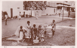 4825230Freetown, The Street Corner Stand Pipe. (very Small Folds In The Corners) - Sierra Leone