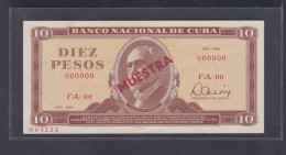 10 PESOS 1983 UNC / SC MUESTRA - Cuba