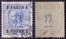 AUSTRIA  LEVANT -  1 PIASTER - 1906 - Perfins