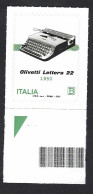 Italia, Italy, Italie, Italien 2020; Macchina Per Scrivere Portatile, Typewriter, Olivetti Lettera 22 Da Un Manifesto. - Informatique