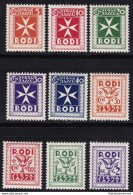 1934 EGEO, Tasse 1/9 Soggetti Vari MNH/** - Aegean