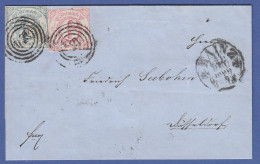 Thurn Und Taxis Mi.-Nr. 21 Und 22 Auf Brief 1860 Gel. Ab Mainz  - Lettres & Documents