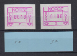 Norwegen / Norge Frama-ATM 1978 Aut.-Nr. 2 Dunkles / Helles Papier ** - Machine Labels [ATM]