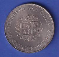 Großbritannien Kursmünze 25 Pence Königliche Silberhochzeit 1972 - Autres & Non Classés