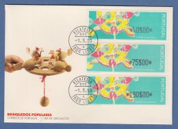 Portugal 1995 ATM Galinhas Mi.-Nr. 9 Z1 Satz 40-75-190 Auf Offiz. FDC 1.3.95 - Timbres De Distributeurs [ATM]