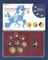 Bundesrepublik EURO-Kursmünzensatz 2008 A Spiegelglanz-Ausführung PP - Mint Sets & Proof Sets